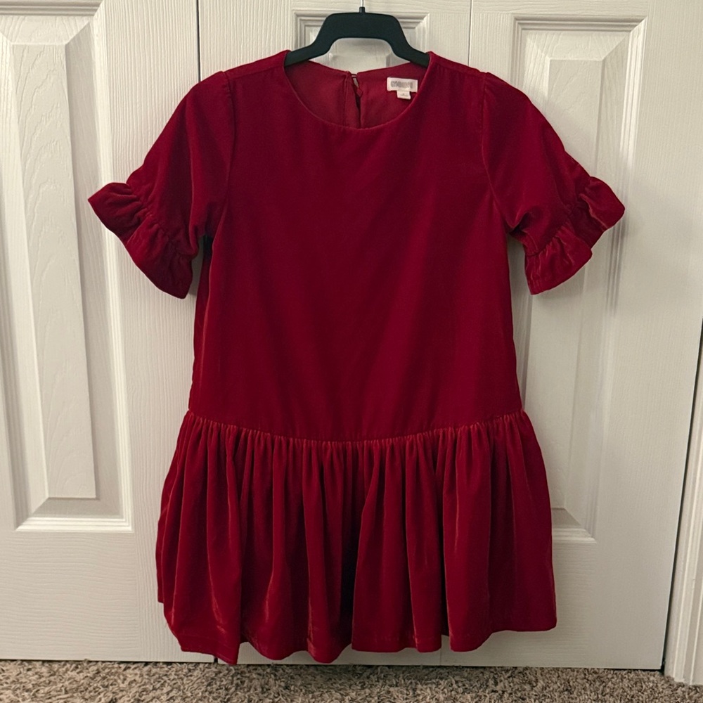 Gymboree Red Velvet Girls Dress Sz 7